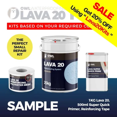 Lava 20 Sample Kit includes Polyester Bandage, Lava 20 and Primer
