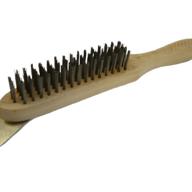 Wire Brush - 4 Row With Scraper